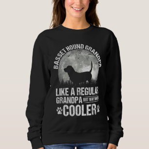 Sudadera Abuelo de abuelos de Basset Moon Viñage Dog Da de