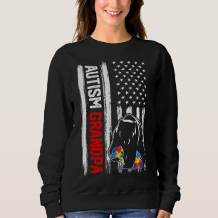 Sudadera Abuelo de autismo vintage con advertencia de la ba