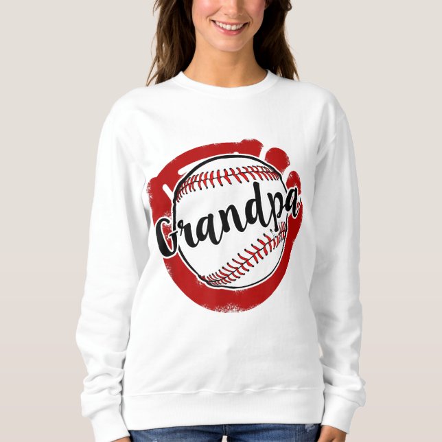 Sudadera Abuelo de béisbol para mamá de béisbol (Anverso)