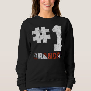 Sudadera Abuelo de fútbol americano número uno masculino