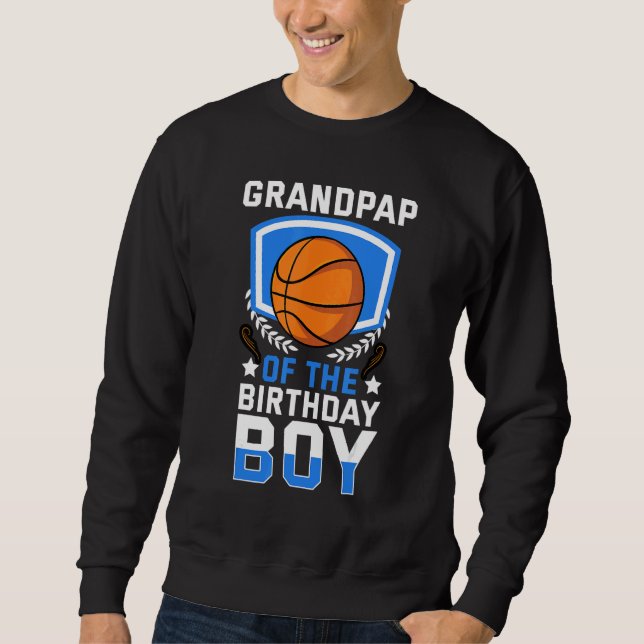 Sudadera Abuelo De La Familia De Baloncesto De Nacimiento (Anverso)