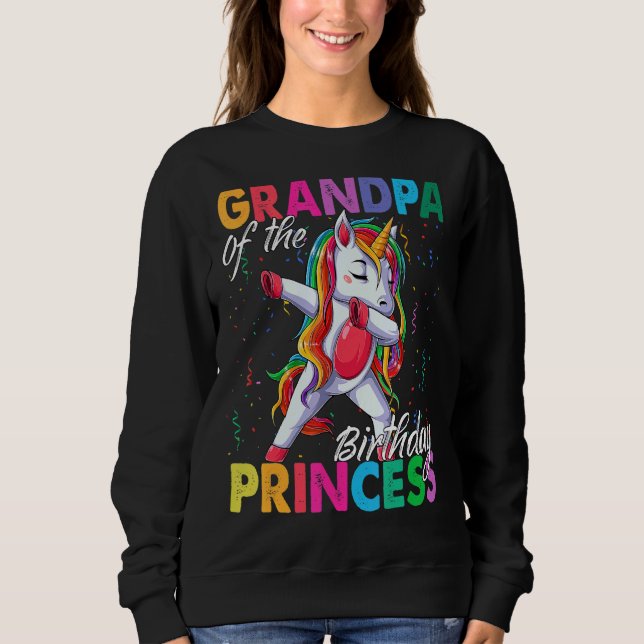 Sudadera Abuelo De La Princesa Nacida Chica Dabbing Unic (Anverso)