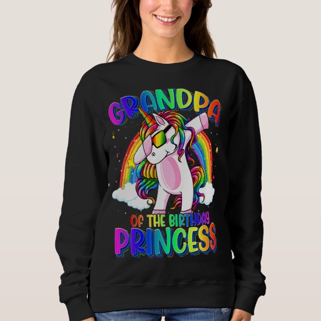 Sudadera Abuelo De La Princesa Nacida Dabbing Unicorn R (Anverso)
