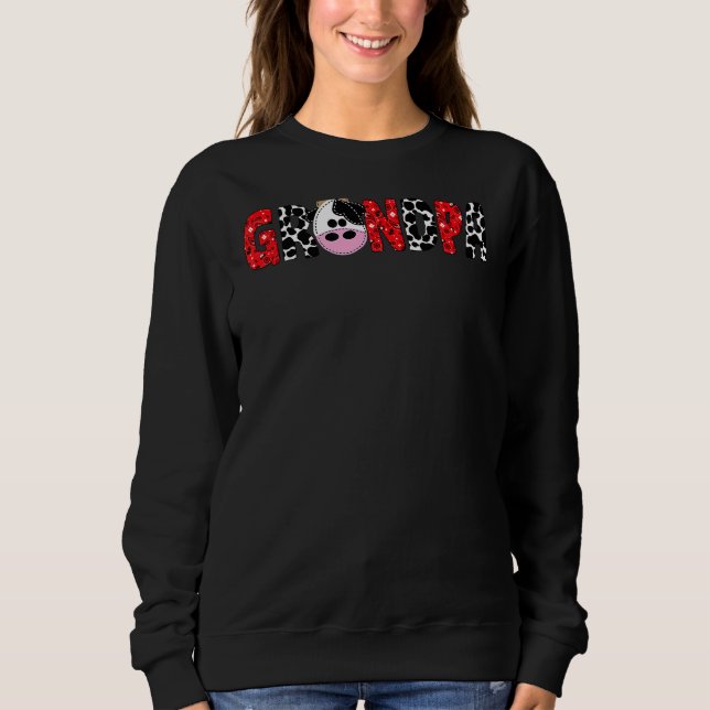 Sudadera Abuelo Del Cumpleaños De La Granja De Vacas (Anverso)