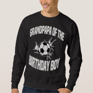 Sudadera Abuelo Del Equipo De La Bola De Fútbol De Birthday