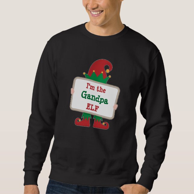Sudadera Abuelo Duende | Camiseta Personalizada de Navidad  (Anverso)
