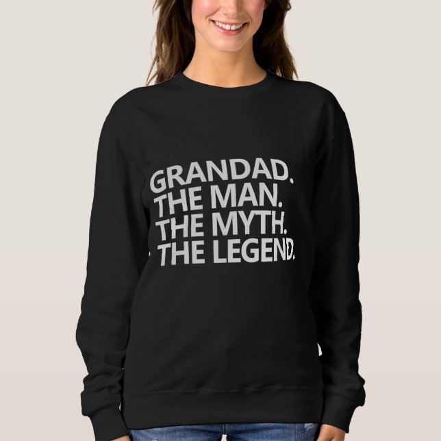 Sudadera ABUELO EL HOMBRE EL MITO LA LEYENDA Día G DEL Padr (Anverso)
