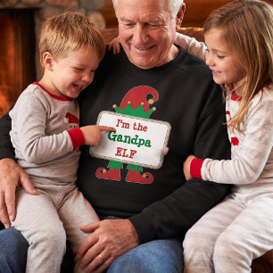 Sudadera Abuelo Elfo Personalizado para Familias en Navidad