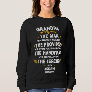 Sudadera Abuelo familia Cita Ciudad USA Adelphi Maryland