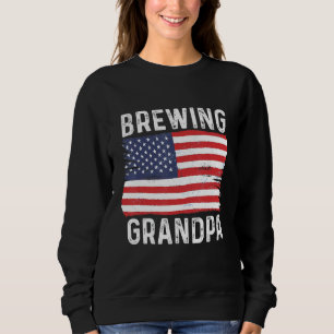 Sudadera Abuelo Hombre Gráfico Cerveza Casera Vinificación