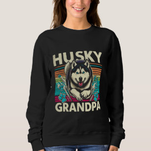Sudadera Abuelo Husky Perro Husky Siberiano Para Hombres
