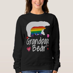 Sudadera Abuelo Lgbt Oso Orgullo Lesbiano Gay Flor Arcoiris
