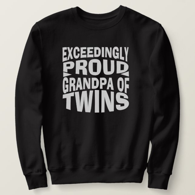 Sudadera abuelo orgulloso de gemelos (Anverso del diseño)