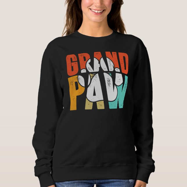 Sudadera Abuelo Perro Paw Retro Perro Abuelo Gran Paw (Anverso)