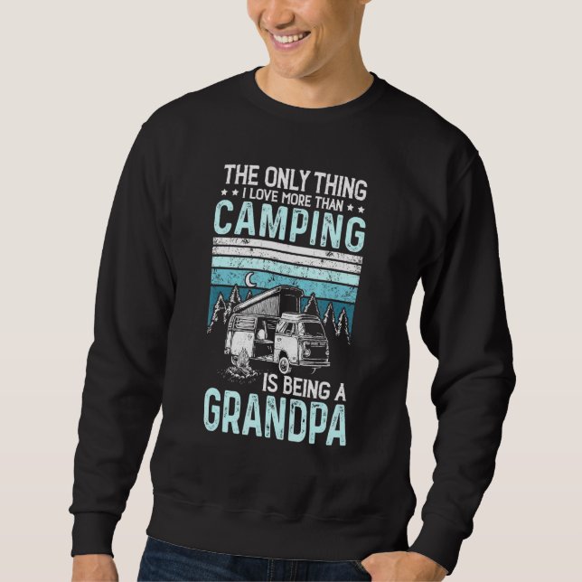 Sudadera Abuelo retro de camping abuelo al aire libre (Anverso)