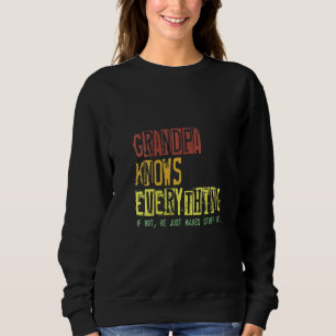 Sudadera Abuelo retro de chicas masculinas lo saben todo