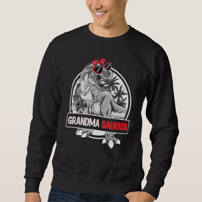 Sudadera Abuelo T rex Dinosaur Abuela Saurus Family (Anverso)