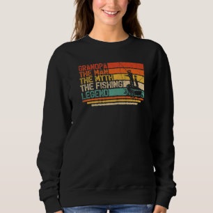 Sudadera Abuelo Vintage Hombres Leyenda de Pesca F