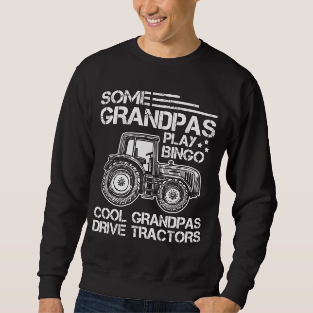 Sudadera Abuelos del grupo de granjeros Tractor (Anverso)