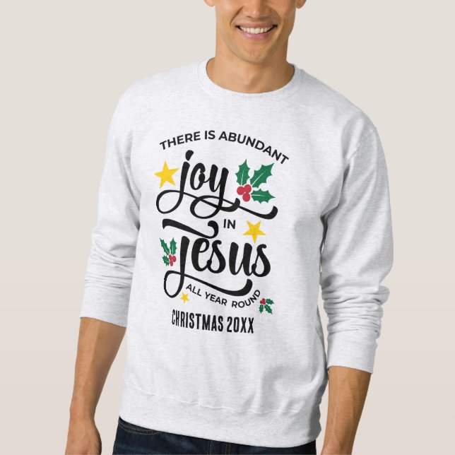 Sudadera Abundant Joy in Jesus Christian Christmas (Anverso)