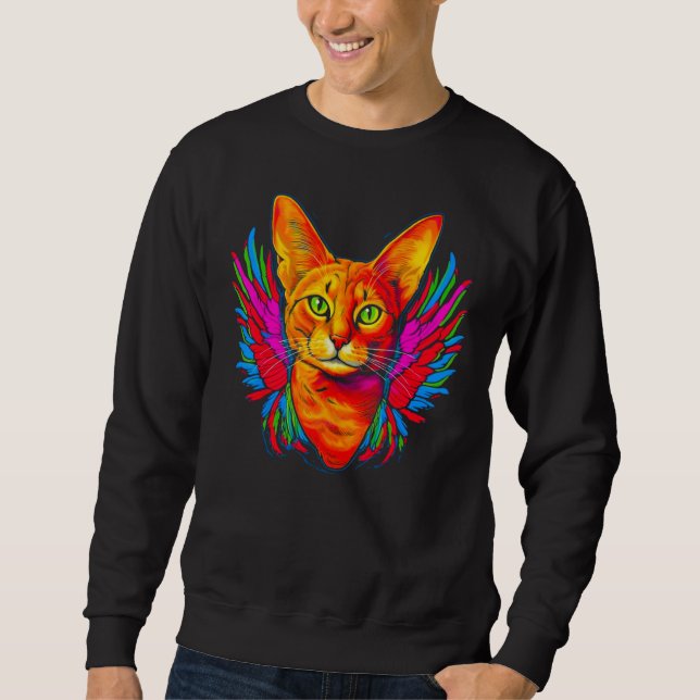 Sudadera Abyssinian Cat Angel Wings (Anverso)