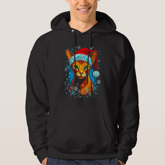 Sudadera Abyssinian Cat Christmas 1 (Anverso)