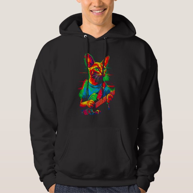 Sudadera Abyssinian Cat Guitar (Anverso)