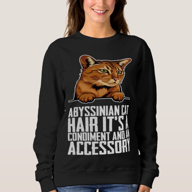 Sudadera Abyssinian cat hair its a condiment and an aessory (Anverso)
