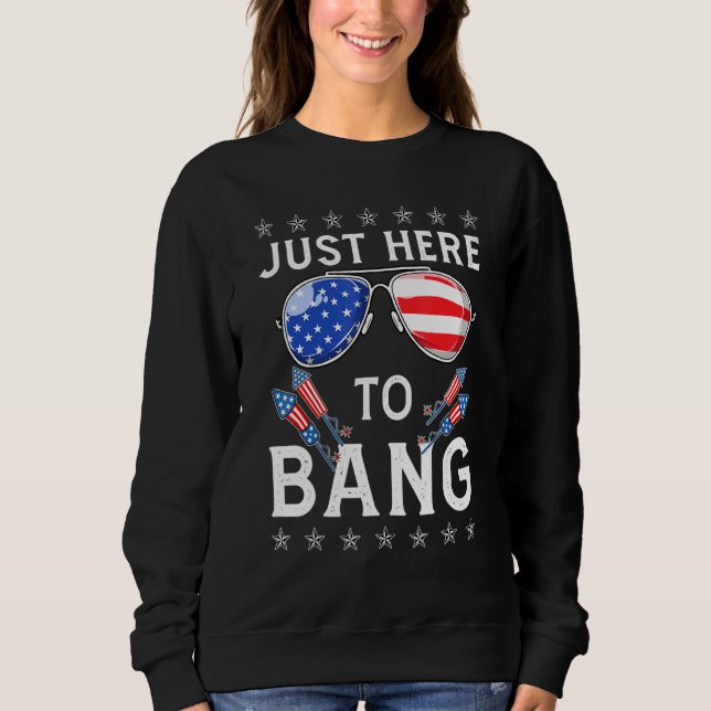 Sudadera Acá A Bang Uu Flag Gafas De Sol 4 De Julio (Anverso)