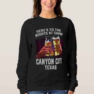 Sudadera Acá A Las Noches En Camp Canyon City Camping Te