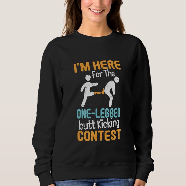 Sudadera Acá Para El Concurso De Una Pierna Que Patea Graci (Anverso)