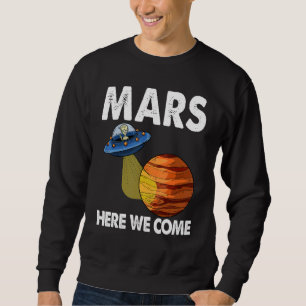Sudadera Acá Vamos Marte Jóvenes Espacio Tees Red Mars Plan