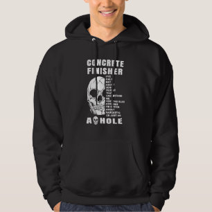 Sudadera Acabador de hormigón de construcción Calavera Casa
