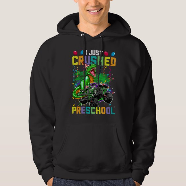 Sudadera Acabo de Aplastar Camion Monstruo Niños Dinosaurio (Anverso)