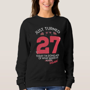 Sudadera Acabo de cumplir 27 años tomando vino 27 cumpleaño