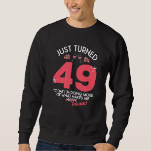 Sudadera Acabo de cumplir 49 años bebiendo vino 49 cumpleañ