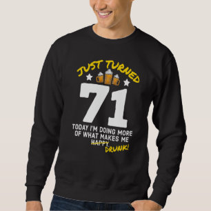 Sudadera Acabo de cumplir 71 años bebiendo cerveza 71 cumpl