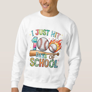 Sudadera Acabo De Llegar A Los 100 Días De Béisbol Escolar 
