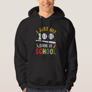 Sudadera Acabo de llegar a los 100 días del béisbol escolar