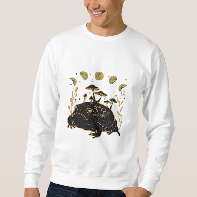 Sudadera Academia Moon Witchy Goblincore Aesthetic Frog Cla (Anverso)