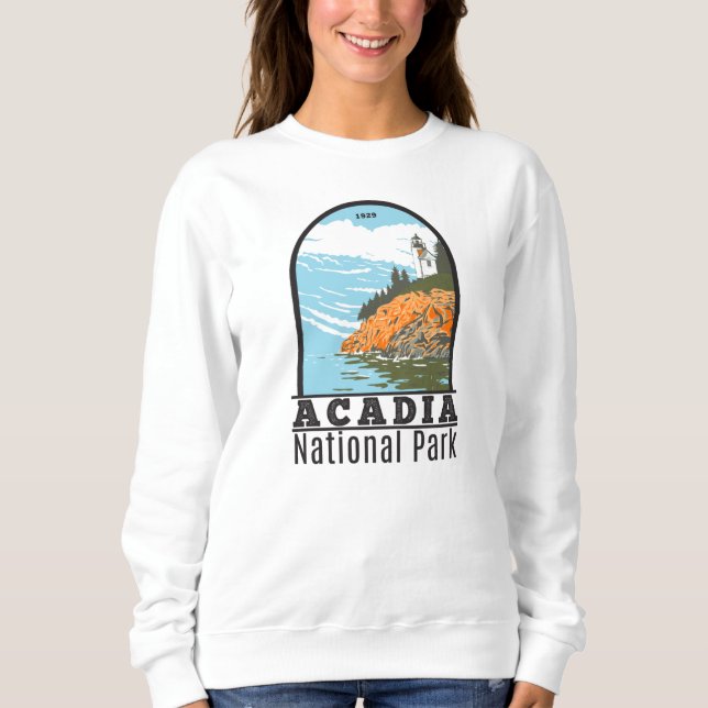 Sudadera Acadia National Park Bar Harbour Lighthouse Maine (Anverso)