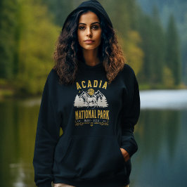 Sudadera Acadia National Park Retro Scenery