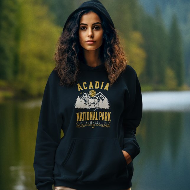 Sudadera Acadia National Park Retro Scenery (Subido por el creador)