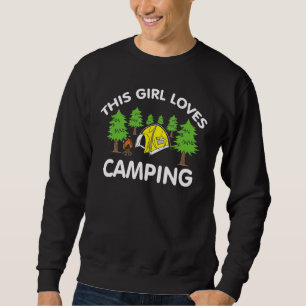 Sudadera Acampando a este Chica le encanta acampar