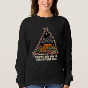 Sudadera Acampando ahora con Internet Camper WFH Trabajo de