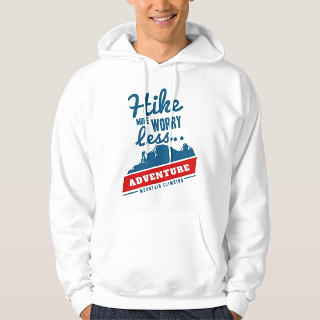 Sudadera Acampar con Hike More Worry Less (Anverso)