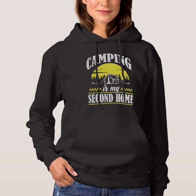 Sudadera Acampar es mi segundo hogar Campamento Viaje Sende (Anverso)
