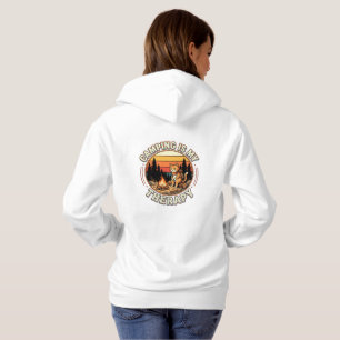 Sudadera Acampar Es Mi Terapia Amante Gatos Aventura Al Air