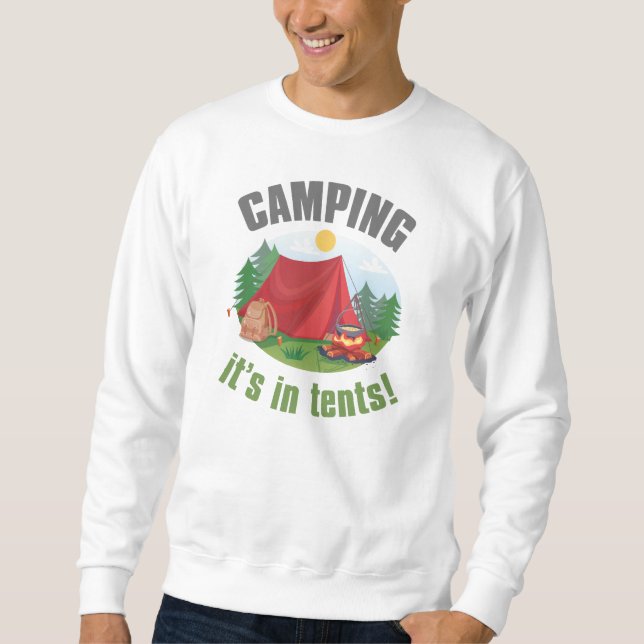 Sudadera Acampar Está En Tiendas (Anverso)
