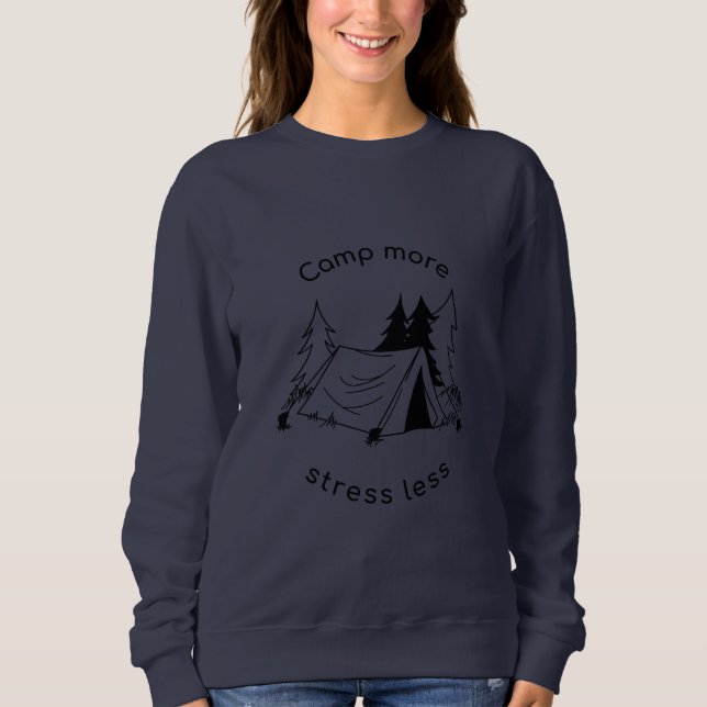 Sudadera Acampar menos estrés (Anverso)